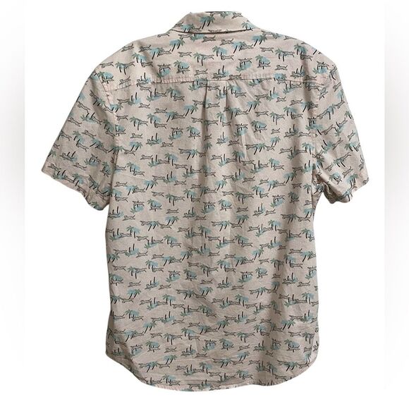 Original Penguin Animal Jungle Button Up Shirt Men's Size L Pink Preppy Summer - Picture 11 of 16
